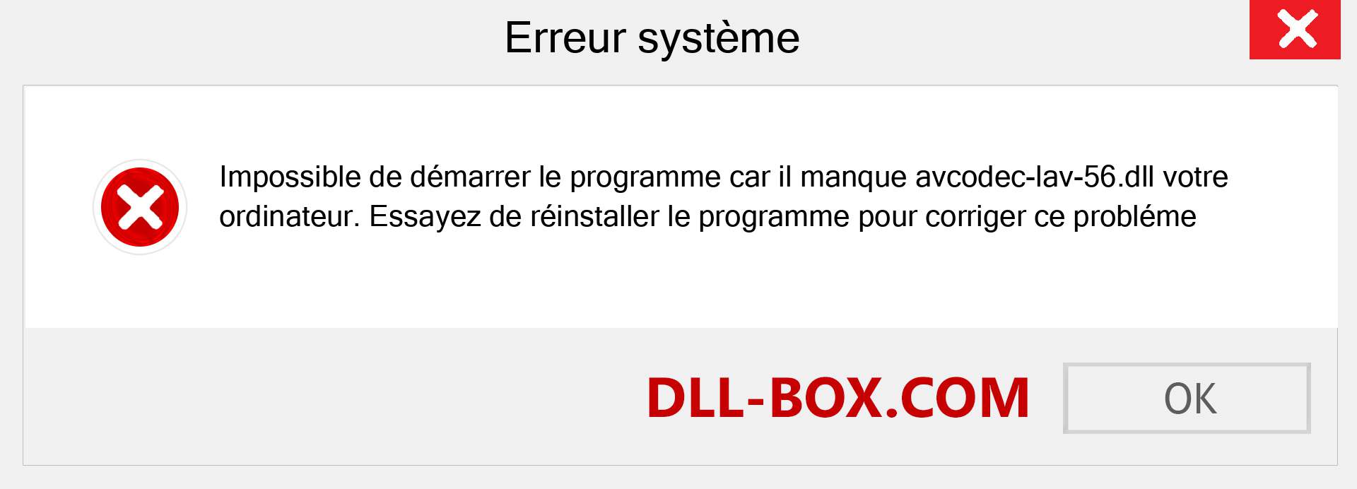 Le fichier avcodec-lav-56.dll est manquant ?. Télécharger pour Windows 7, 8, 10 - Correction de l'erreur manquante avcodec-lav-56 dll sur Windows, photos, images